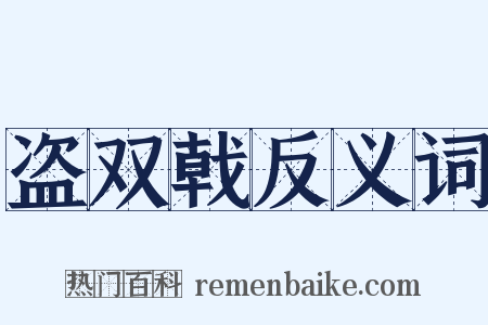 盗双戟反义词是什么意思的图片